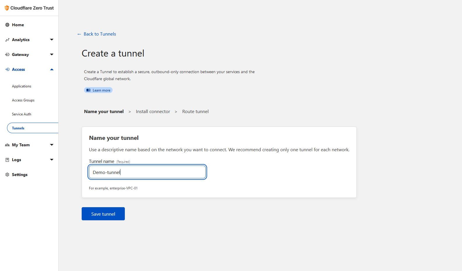 Cloudflare crear tunnel token